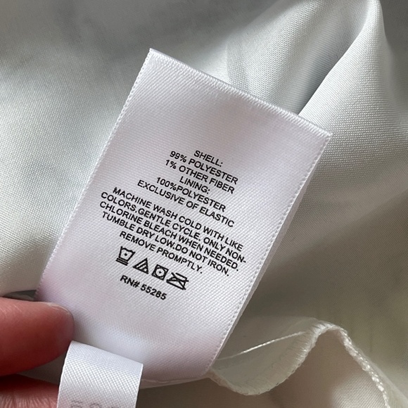 Express Off The Shoulder Top Women's L Blue Floral Balloon Sleeves Pleated - Picture 7 of 10